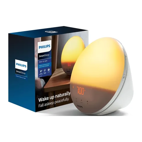 Philips SmartSleep Wake-up Light HF3520/60 (Colored Sunrise & Sunset, FM Radio) (retailer product photo)